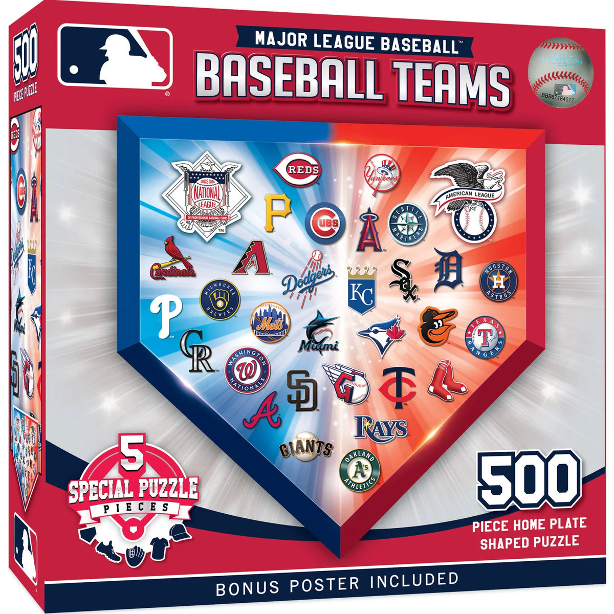 MLB Logos Shaped Puzzle Cover