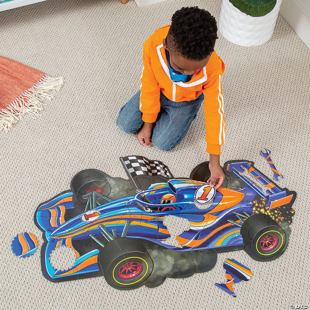 Racecar Floor Puzzle Cover