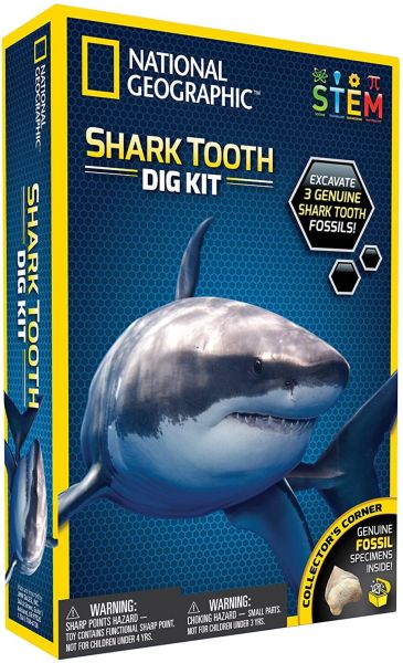 Tomfoolery Toys | Nat-Geo Shark Tooth Dig Kit