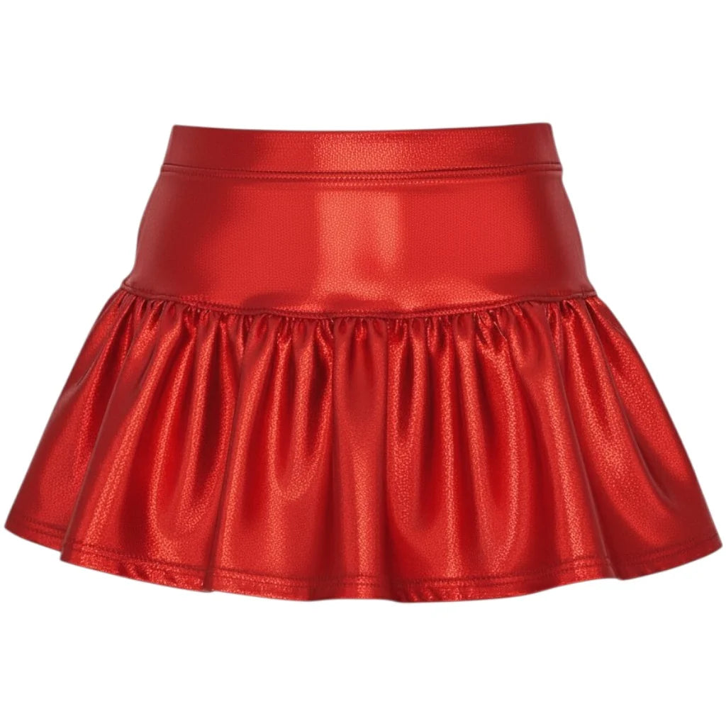 Red Shimmer Gathered Skort Cover