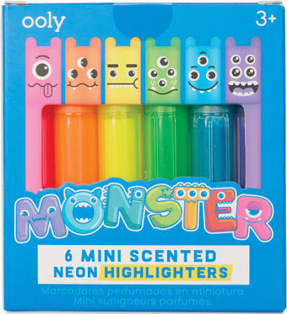 Tomfoolery Toys | Monsters Mini Scented Highlighters