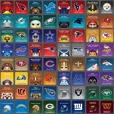 NFL Mascots Matching Game Preview #2