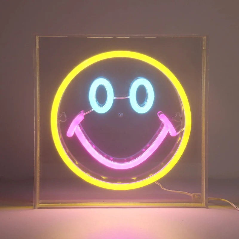 Neon Smiley Face Sign Cover