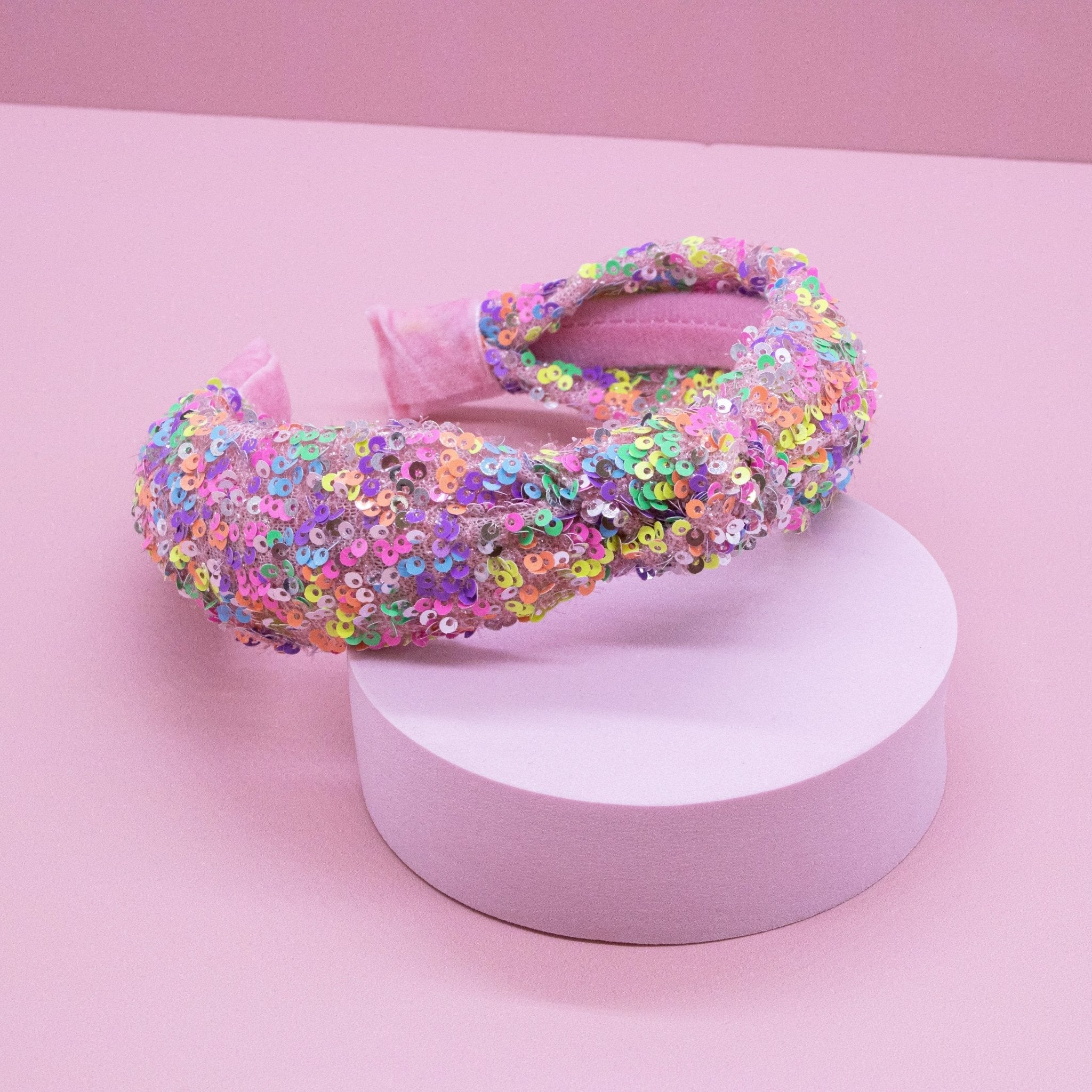 Tomfoolery Toys | Rainbow Sequin Knot Headband