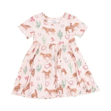 Tomfoolery Toys | Western Horses Pink Twirly Dress