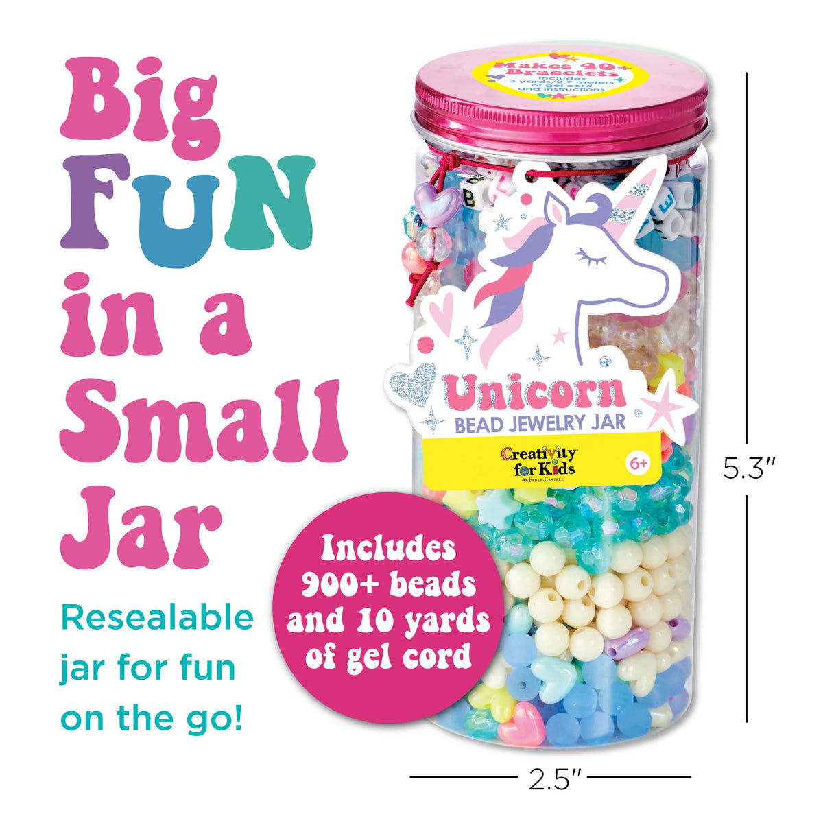 Unicorn Bead Jewelry Jar Cover