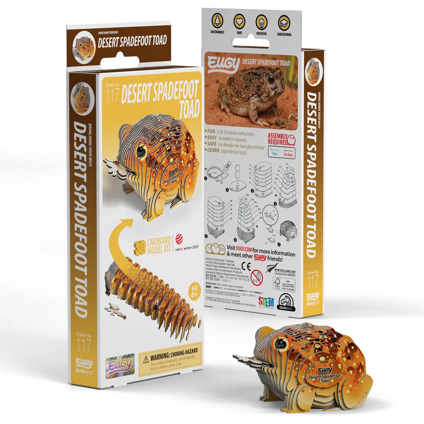 Tomfoolery Toys | Desert Spadefoot Toad 3D Puzzle