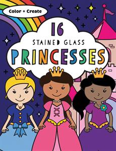 Tomfoolery Toys | Stained Glass Coloring Book Princesses