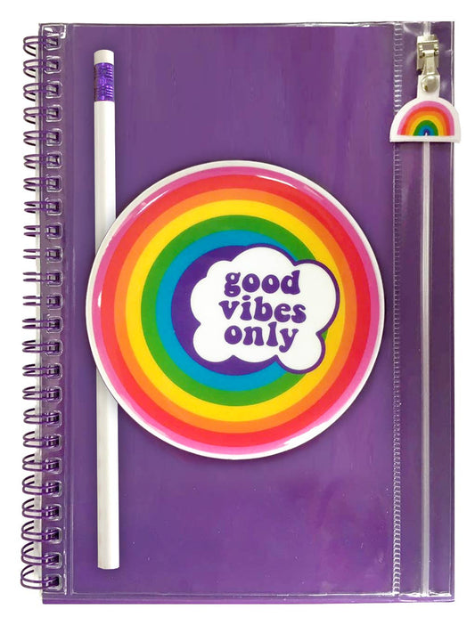 Tomfoolery Toys | Good Vibes Pencil Pouch Journal