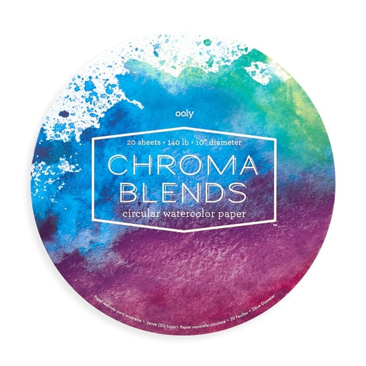 Tomfoolery Toys | Chroma Blends Circular Watercolor Paper Pad 10