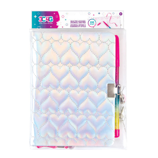 Tomfoolery Toys | Quilted Locking Journal w/ Pen