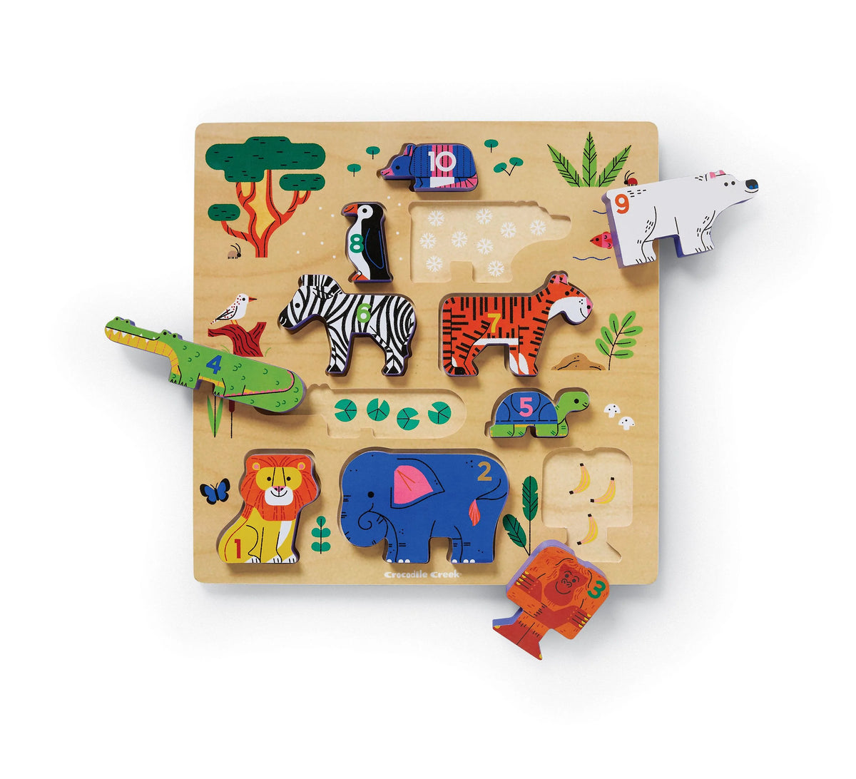 123 Zoo Wood Puzzle Cover