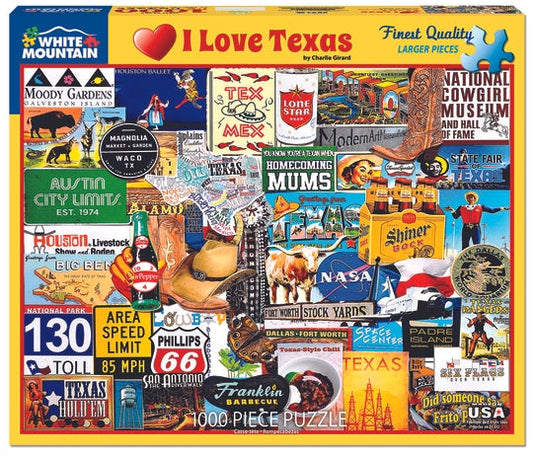 Tomfoolery Toys | I Love Texas Puzzle
