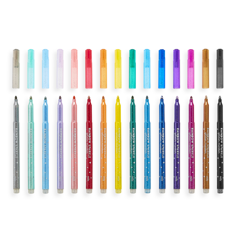Rainbow Sparkle Glitter Markers Cover