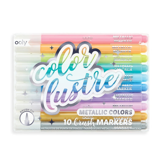 Tomfoolery Toys | Color Lustre Metallic Brush Markers