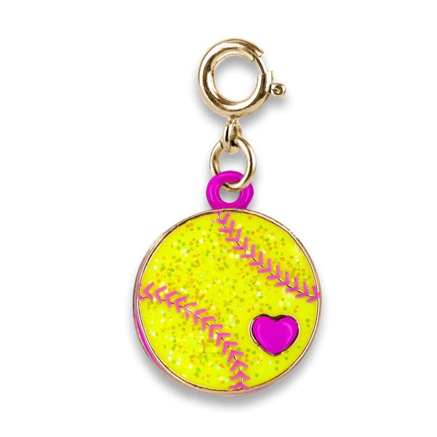 Tomfoolery Toys | Glitter Softball Charm