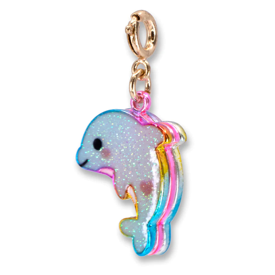 Glitter Tie-Dye Dolphin Charm Cover