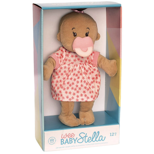 Tomfoolery Toys | Wee Baby Stella Doll Beige with Brown Hair