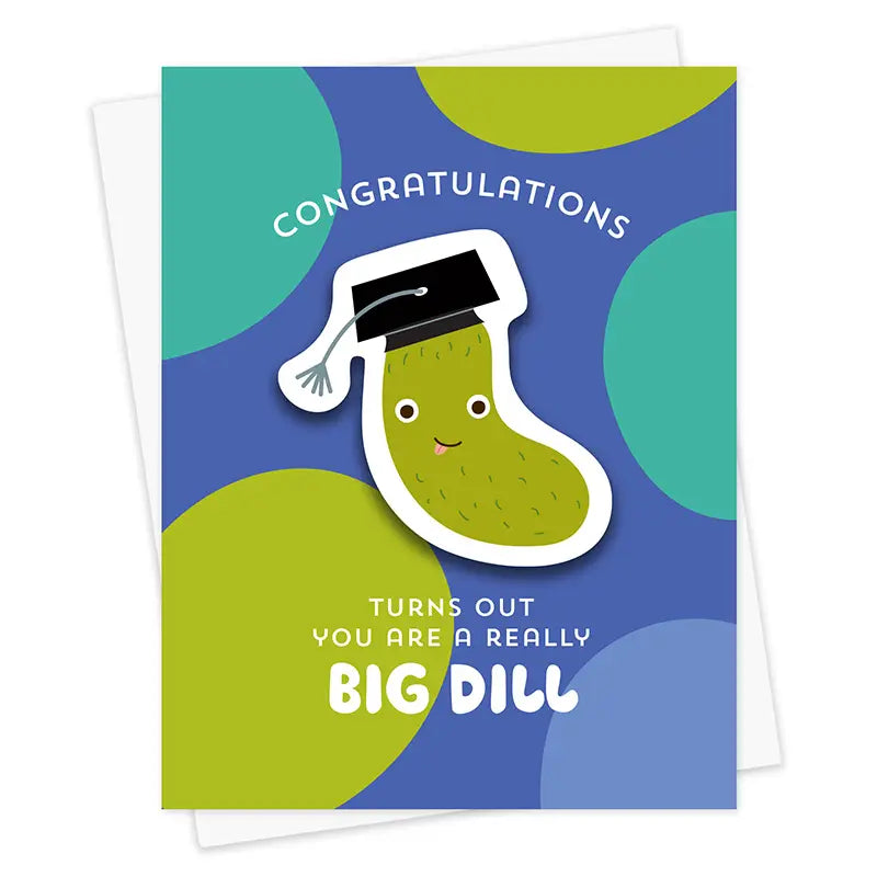 Big Dill Sticker Graduation Card Cover