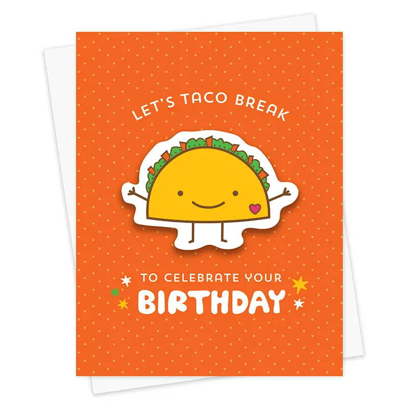 Taco Break Birthday Card Cover