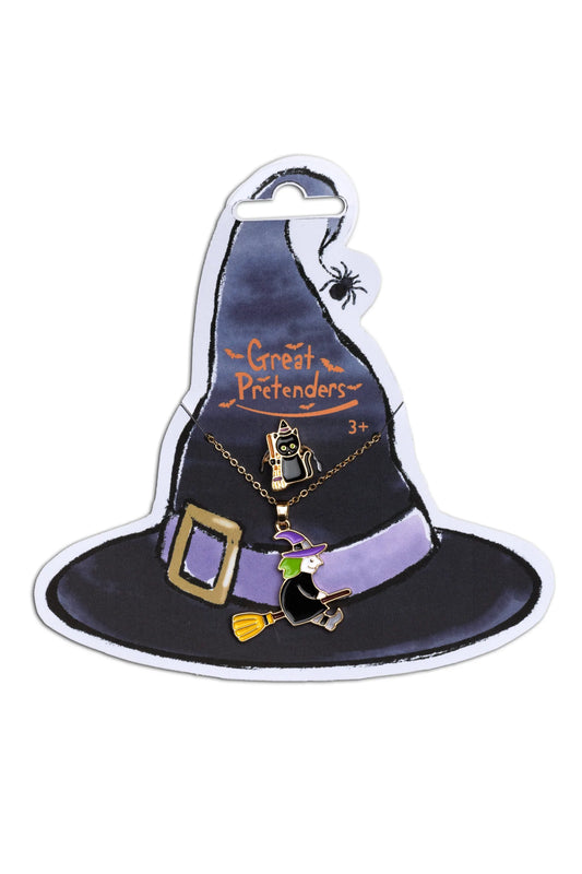 Tomfoolery Toys | Witch Necklace w/ Black Cat Ring