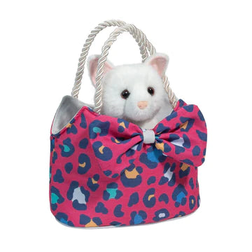 Leopard Kitty Sak with White Cat Cover
