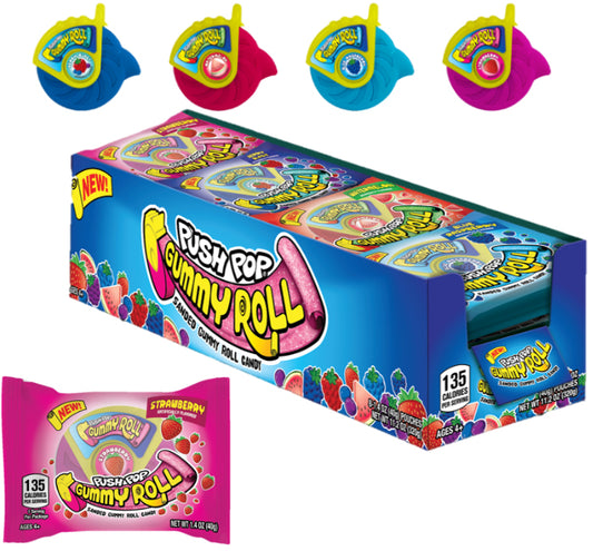 Tomfoolery Toys | Push Pop Gummy Roll