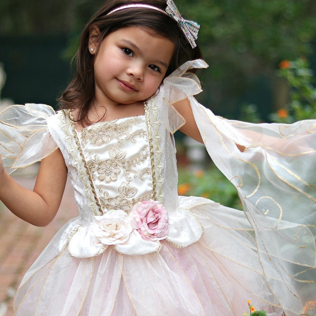 Golden Rose Fairy Dress With Wings Cover