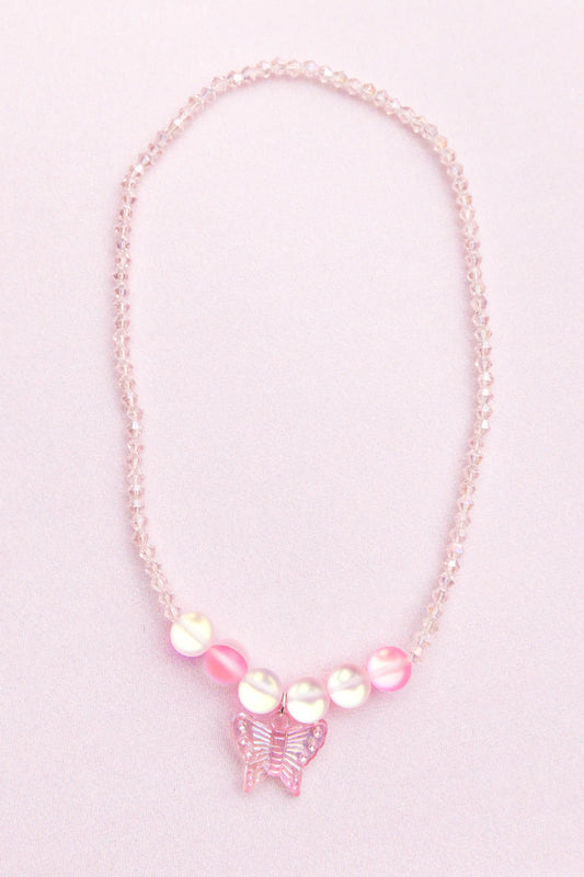 Tomfoolery Toys | Holo Pink Crystal Necklace