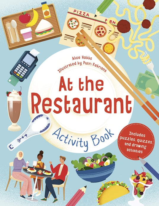 At the Restaurant Activity Book Cover