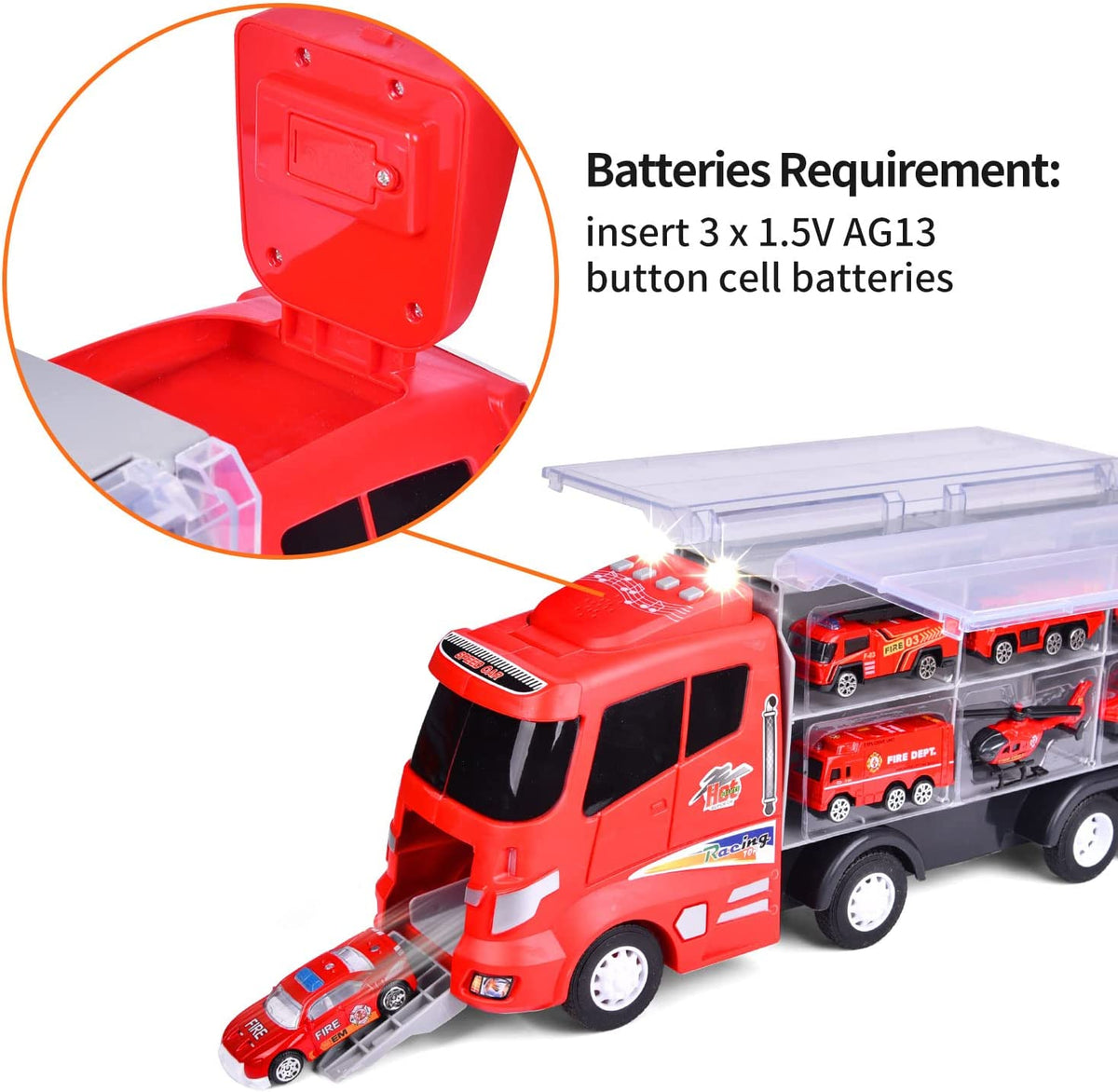 Die-Cast Fire Truck Transport Cover