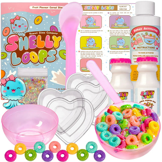 Tomfoolery Toys | Shelly Loops Cereal Slime DIY Kit