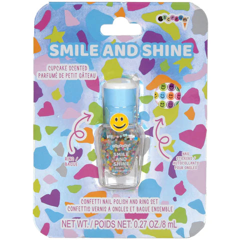 Tomfoolery Toys | Smile & Shine Nail Polish & Ring Set