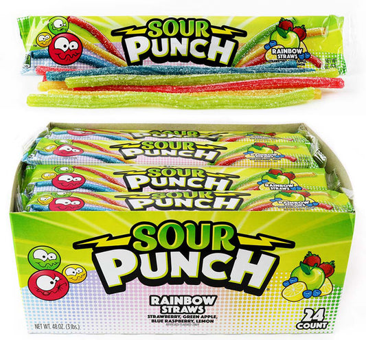 Tomfoolery Toys | Rainbow Sour Punch Straws