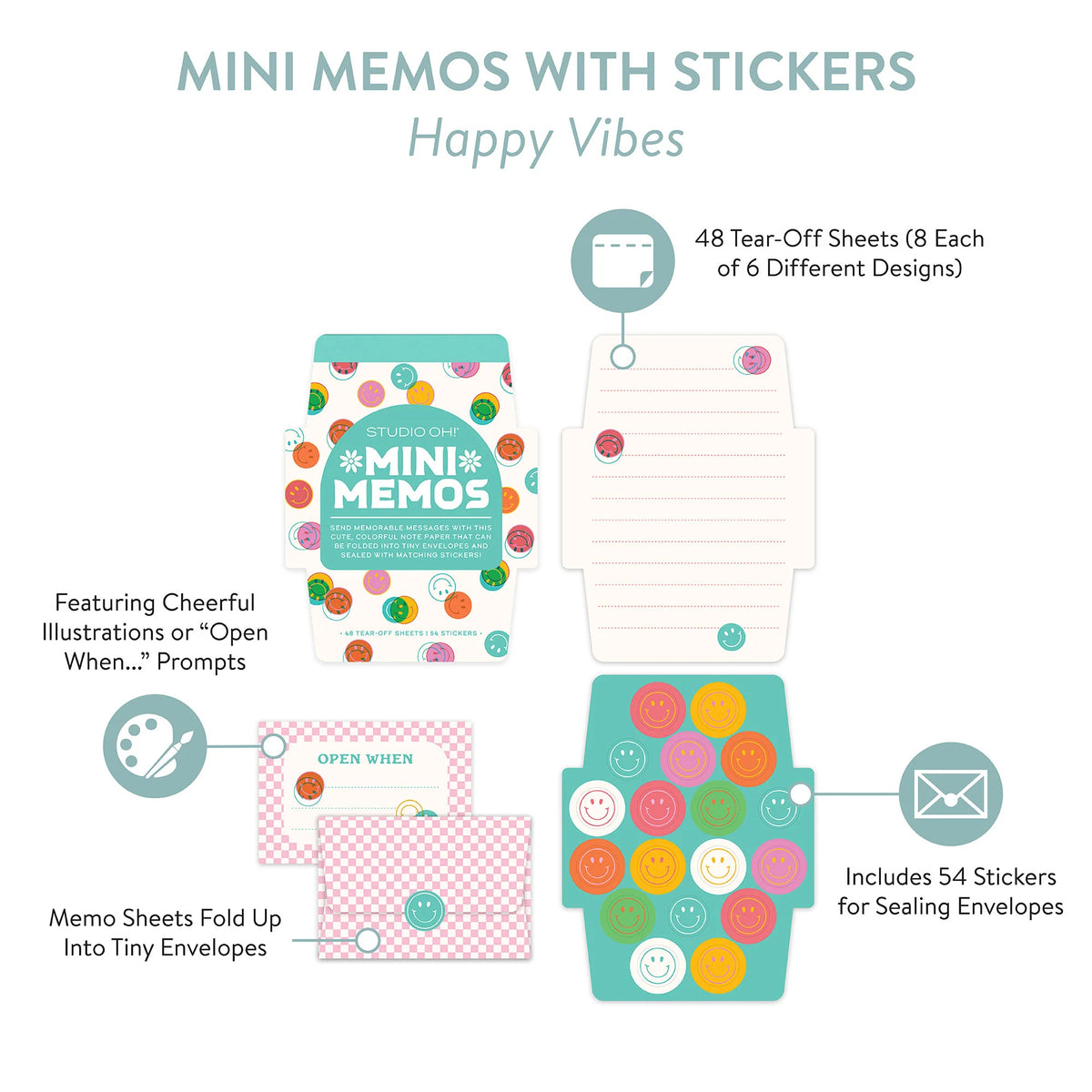 Happy Vibes Mini Memos w/ Stickers Cover
