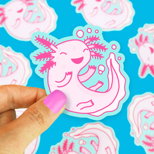 Tomfoolery Toys | Cute Axolotl Vinyl Sticker