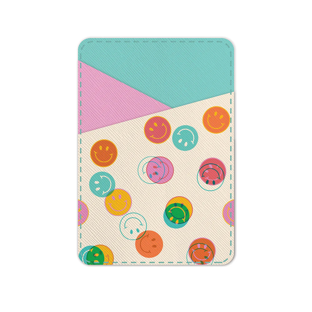 Smiley Trails Stick-On Cell Phone Wallet Cover