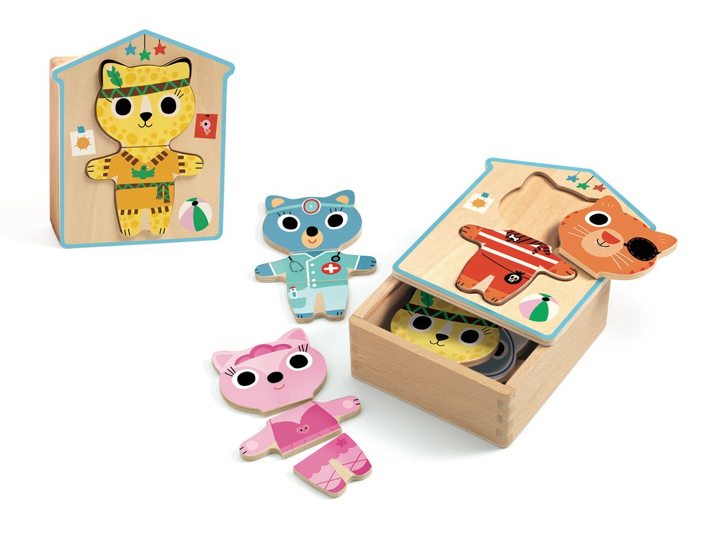 Tomfoolery Toys | Wooden Puzzle Dressup Mix