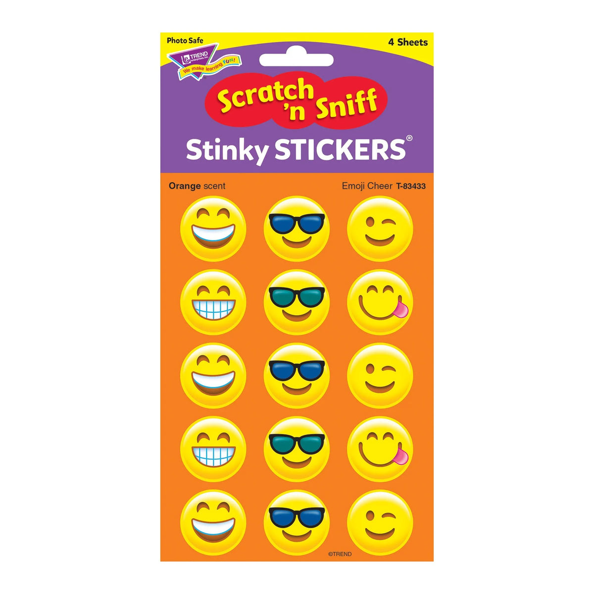 Emoji Cheer Scratch 'n Sniff Stinky Stickers Cover