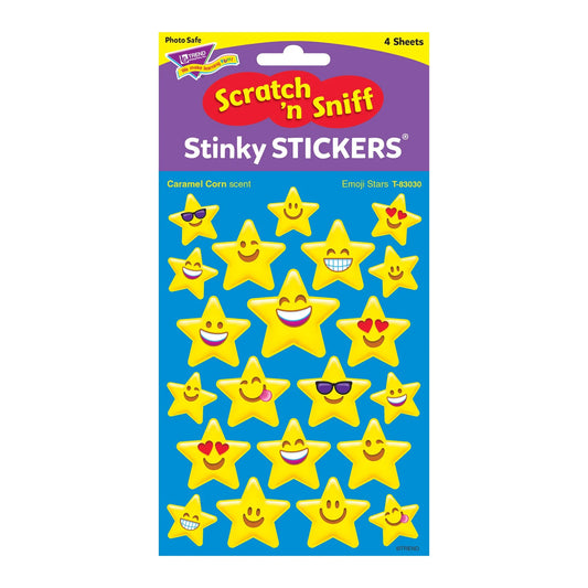 Tomfoolery Toys | Emoji Stars Scratch 'n Sniff Stinky Stickers
