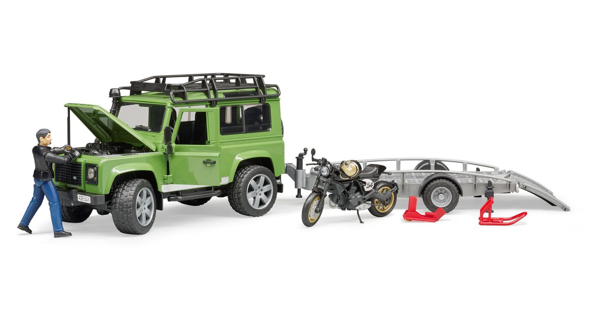 Land Rover Station Wagon w/Trailer & Ducati Cover