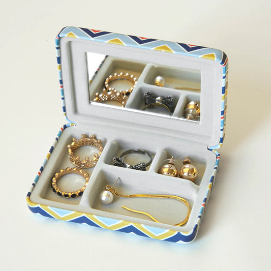 Tomfoolery Toys | Portable Striped Jewelry Case