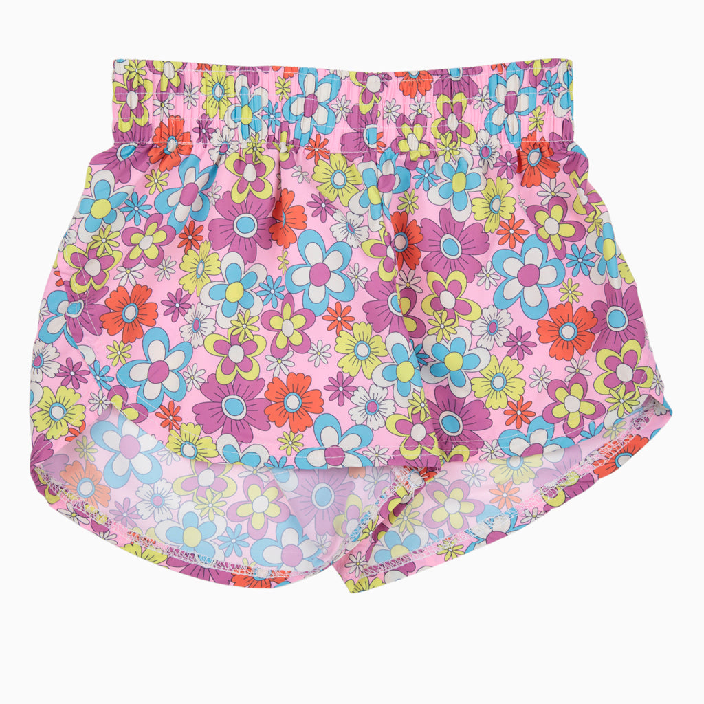 Steph Shorts Flower Power Turquoise Cover