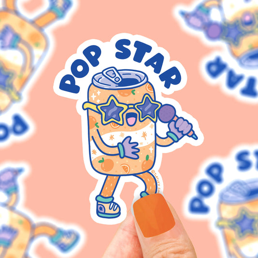 Tomfoolery Toys | Pop Star Soda Can Vinyl Sticker