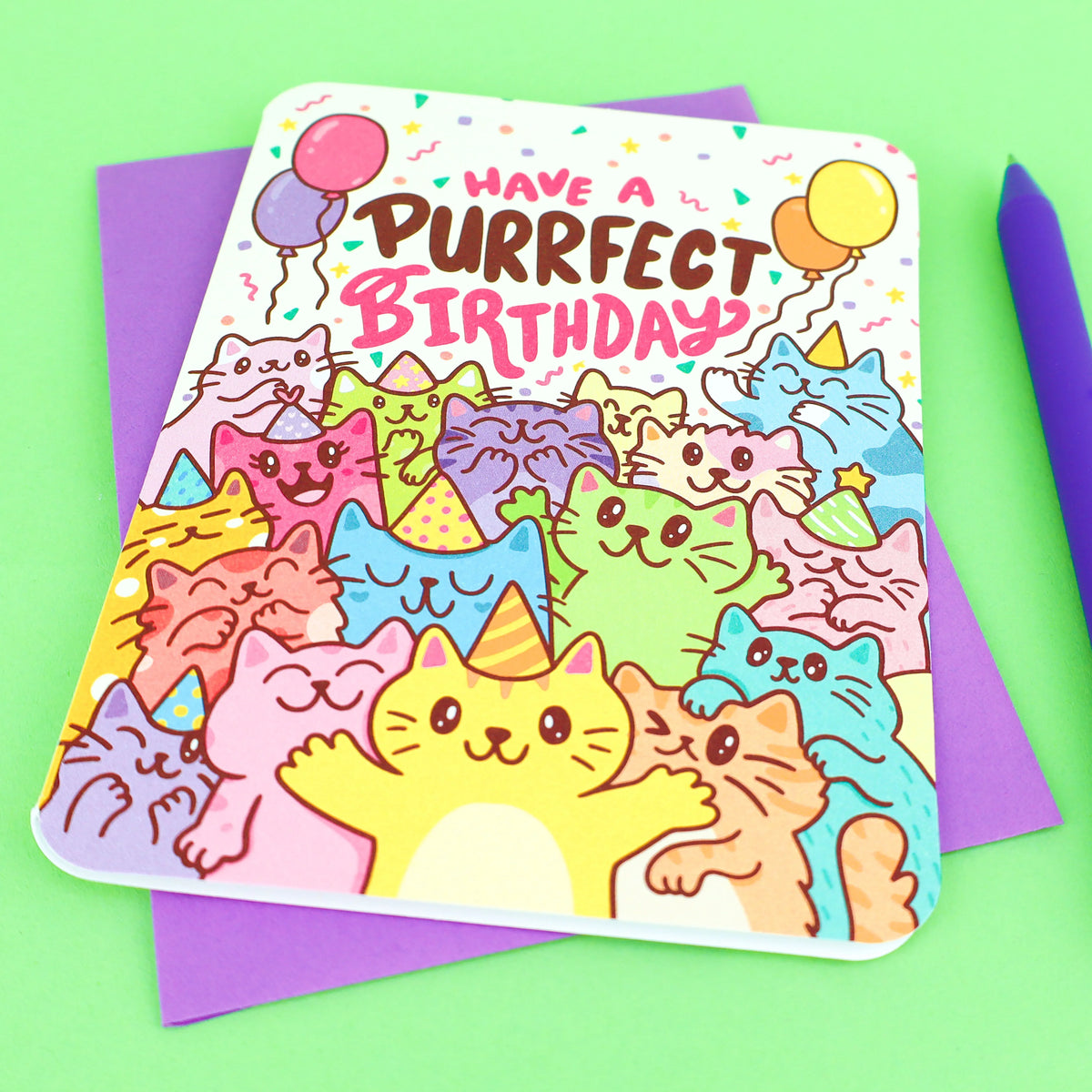 Have A Purrfect Birthday Card Cover