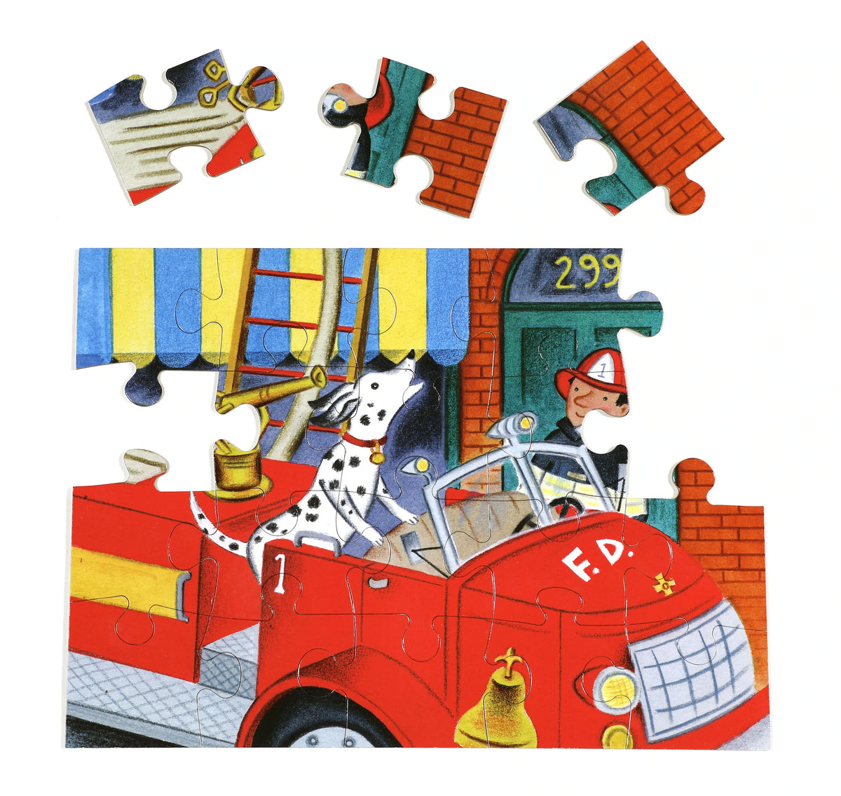 Red Fire Truck: 20pc Puzzle Cover