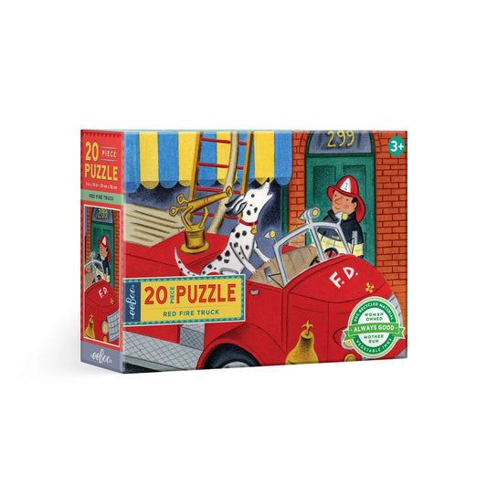 Tomfoolery Toys | Red Fire Truck: 20pc Puzzle