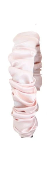 Tomfoolery Toys | Pale Pink Satin Ruched Headband