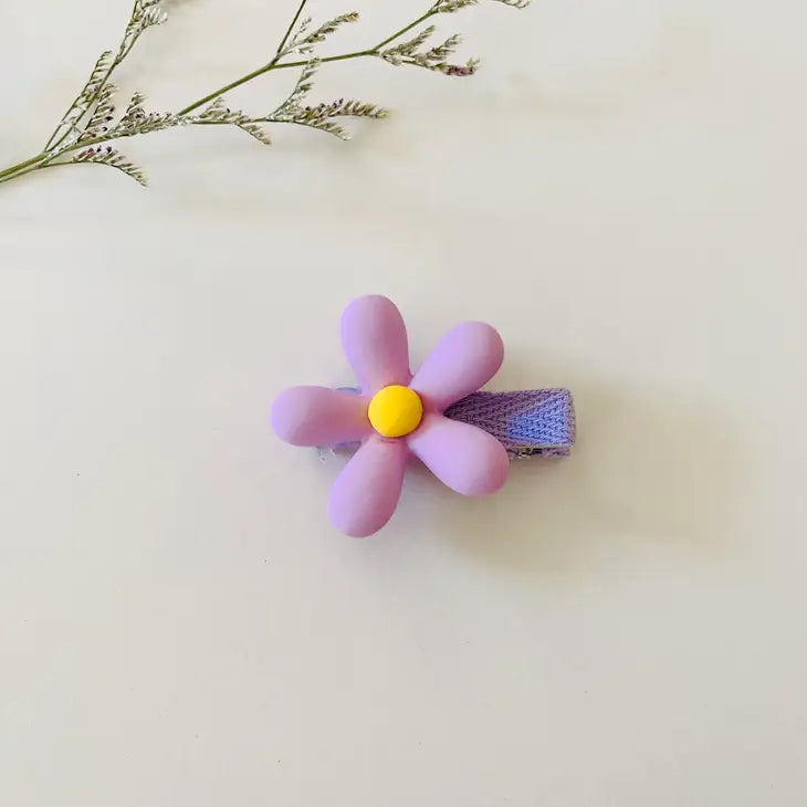 Solid Flower Hair Clip Cover