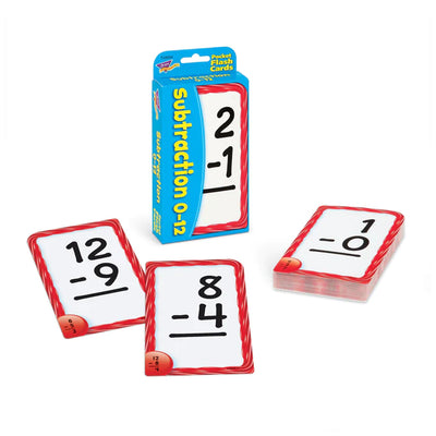 Subtraction 0-12 Pocket Flash Cards Preview #3